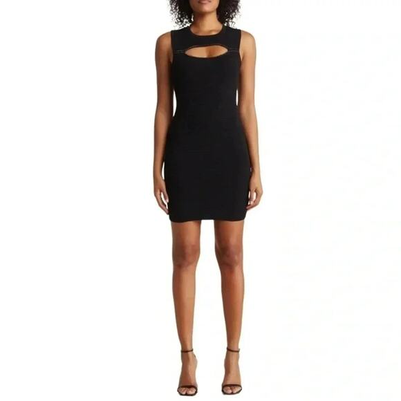 Herve Leger Ottoman Mini Dress Black Size S NWT - Picture 4 of 9